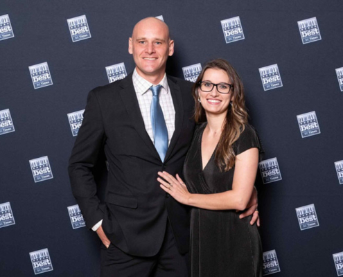 Local home builder Mark Harren, owner of Harren Companies, Inc. at a Central Minnesota awards ceremony with his wife.