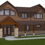 A rendering of a large family home in Minnesota.